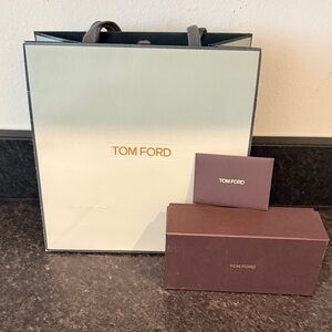 Tom Ford Cream Shopping Bag with Brown Boxes